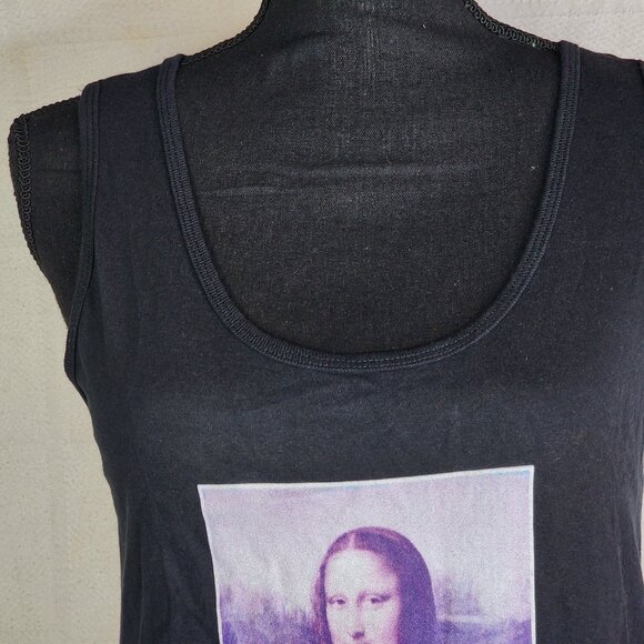Port and Company Ring Spun Fan Favorite Black Mona Lisa Tank Top Size Small - Picture 6 of 16